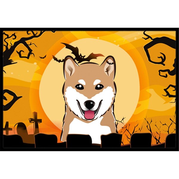 Carolines Treasures Halloween Shiba Inu Indoor and Outdoor Mat- 18 x 27 in. BB1783MAT - main